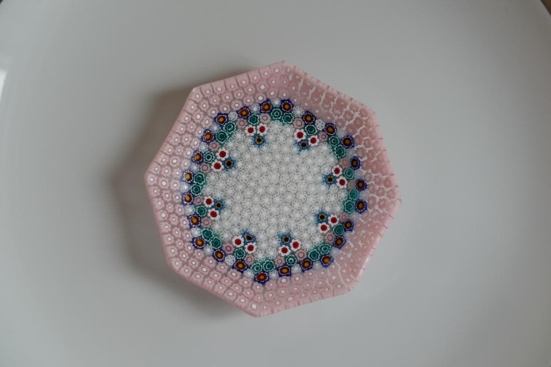 ベネチアンガラス ミルフィオリ プレート 検/メルハバ 飯塚亜裕子 江波冨士子