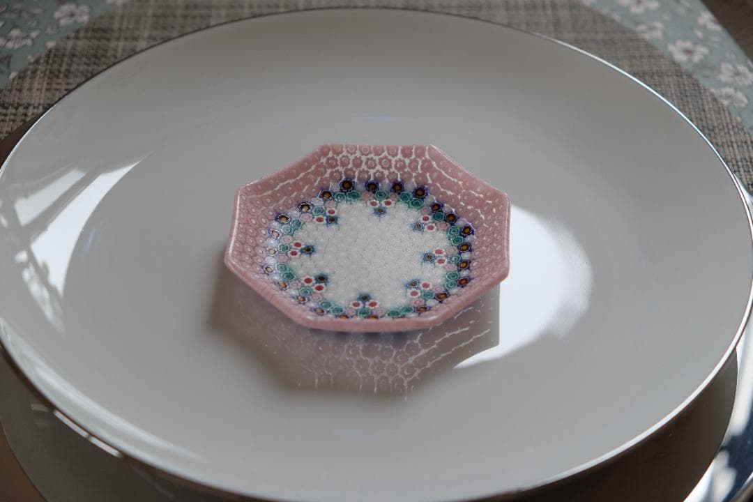 ベネチアンガラス ミルフィオリ プレート 検/メルハバ 飯塚亜裕子 江波冨士子