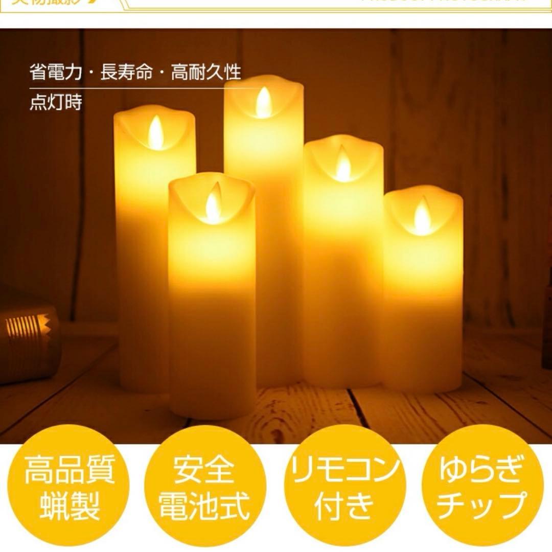 アイボリー LEDキャンドル 5個セット×4箱
