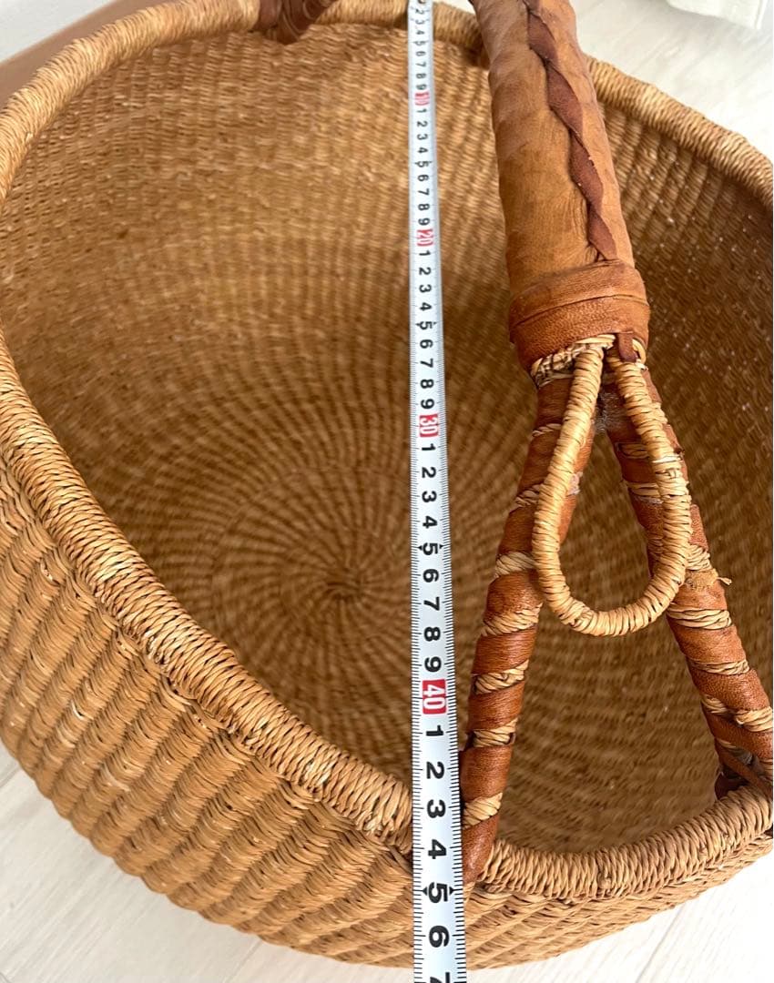 希少　ヨーロッパ経由　特大サイズ　ブルキナファソバスケット　ヴィンテージ
