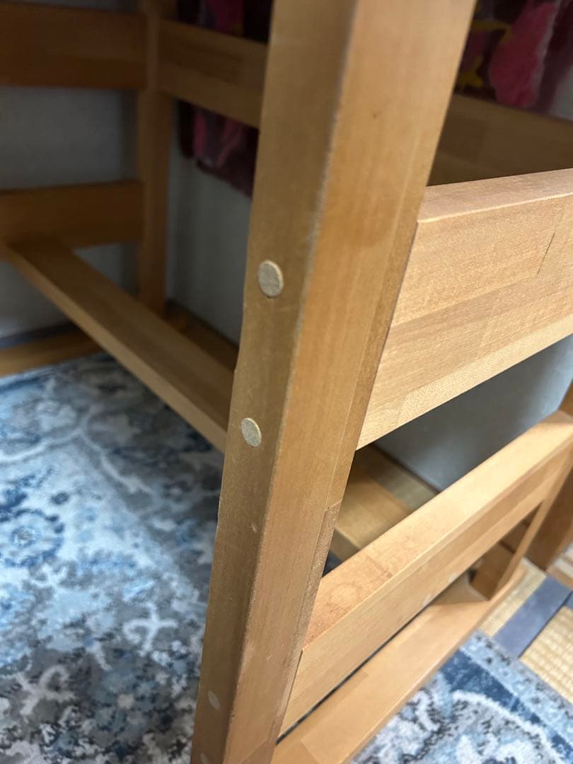 日本製 学習机 2台椅子 2脚ナチュラルウッド