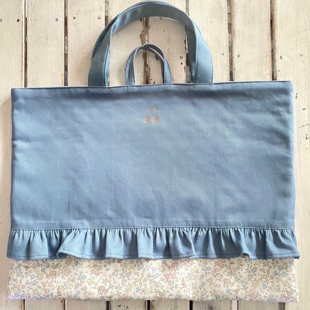 yuyu様⭐︎リバティプリント使用×さくらんぼワッペンレッスンバッグ他オーダー