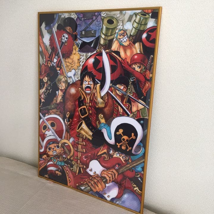 新品未使用　フレーム付飾り絵　ワンピース　送料安い