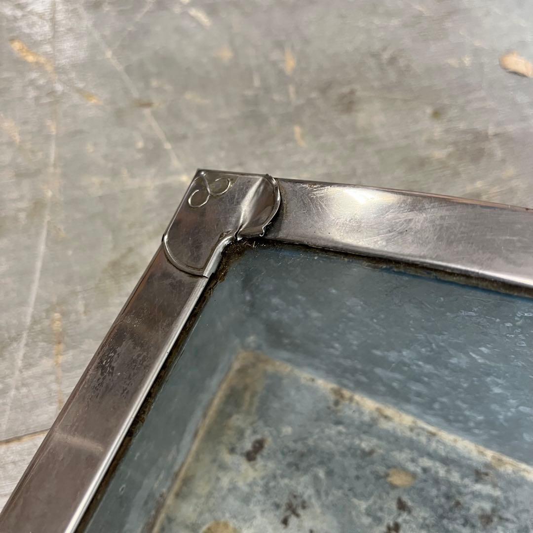 アンティーク ブリキ ガラス ケース 昭和レトロ シャビー z481