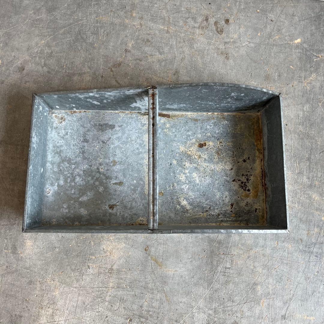 アンティーク ブリキ ガラス ケース 昭和レトロ シャビー z481