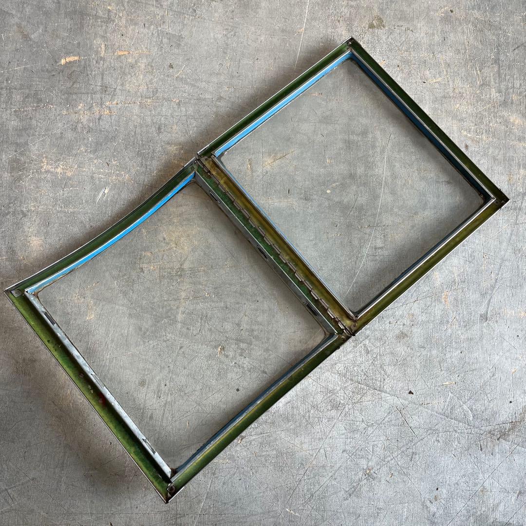 アンティーク ブリキ ガラス ケース 昭和レトロ シャビー z481