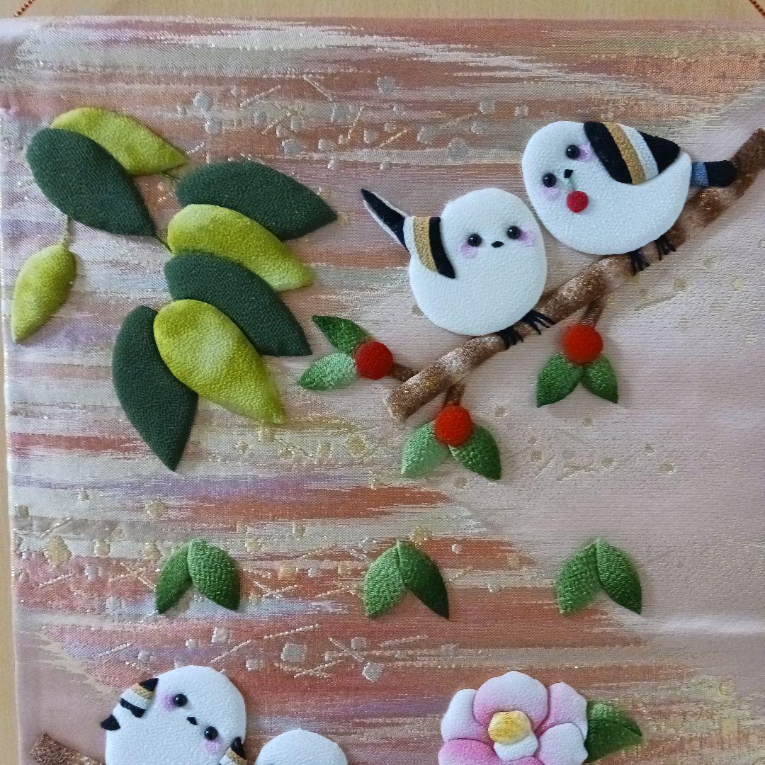 《ふっち様ご予約》★シマエナガのピンクづくしタペストリー★ちりめん細工