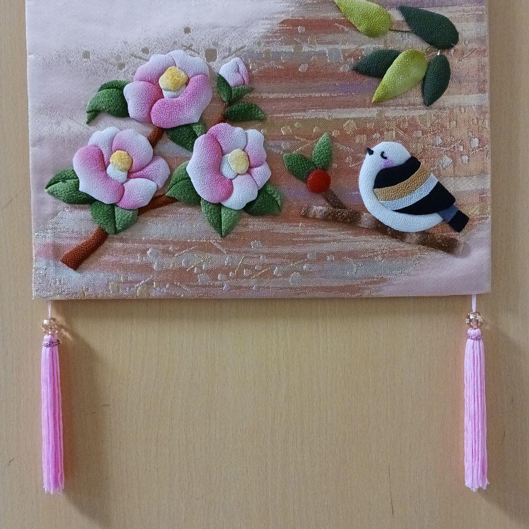 《ふっち様ご予約》★シマエナガのピンクづくしタペストリー★ちりめん細工