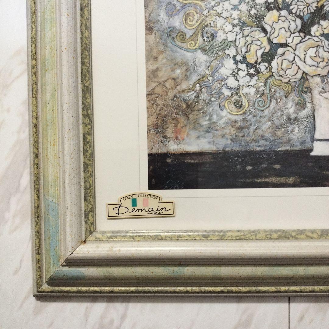 Demain 花束 絵画 木製フレーム付き