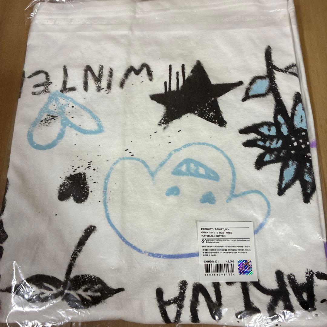 【希少】aespa ファンミ HANDWRITING T-SHIRT 白　夏