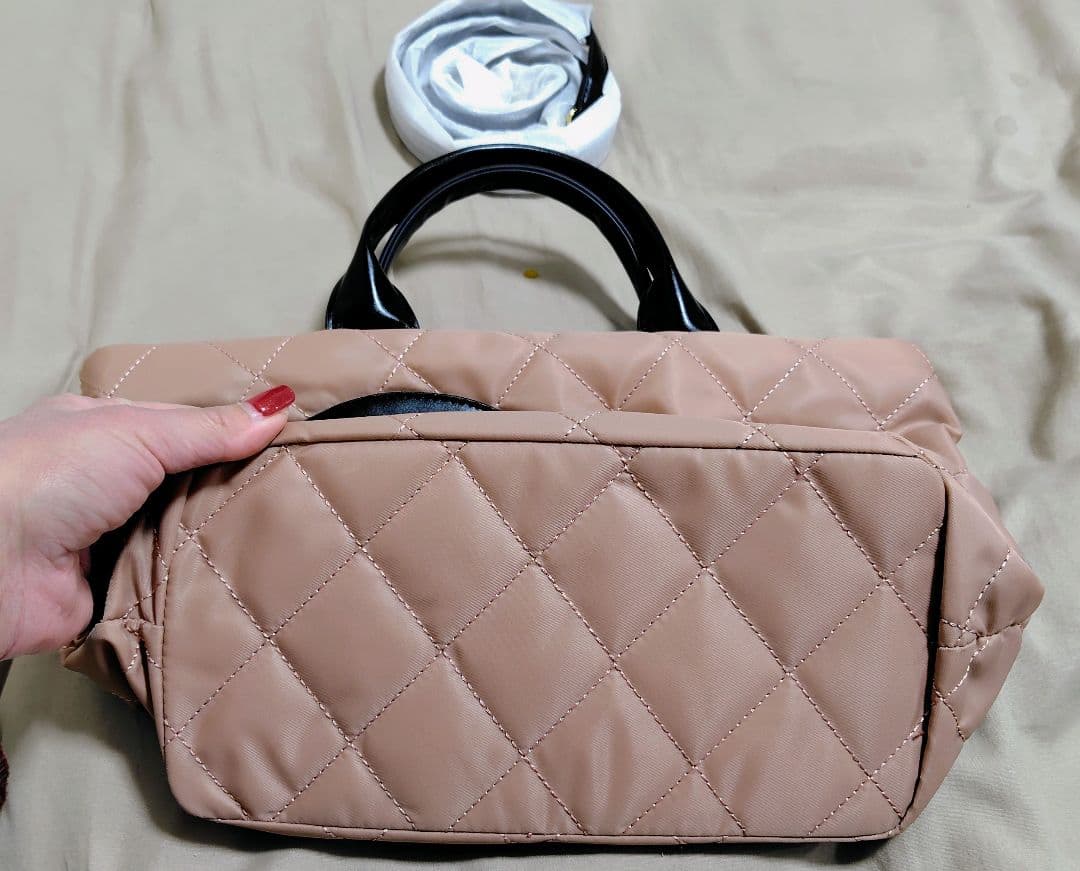 ♡CHANEL♡ピンクベージュ・キルティングバッグ✨新品✨未使用✨