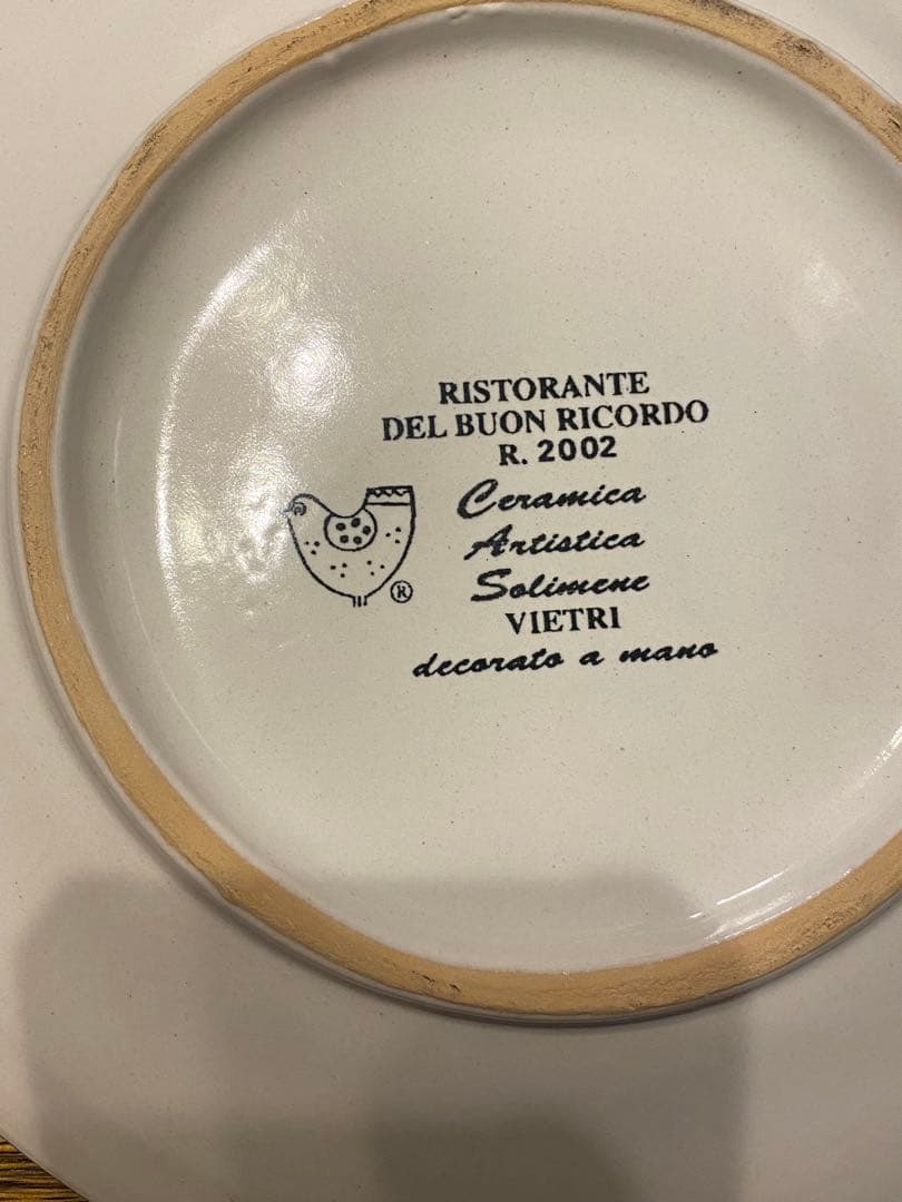ブオンリコルド　イタリア製絵皿　2002 Riccione