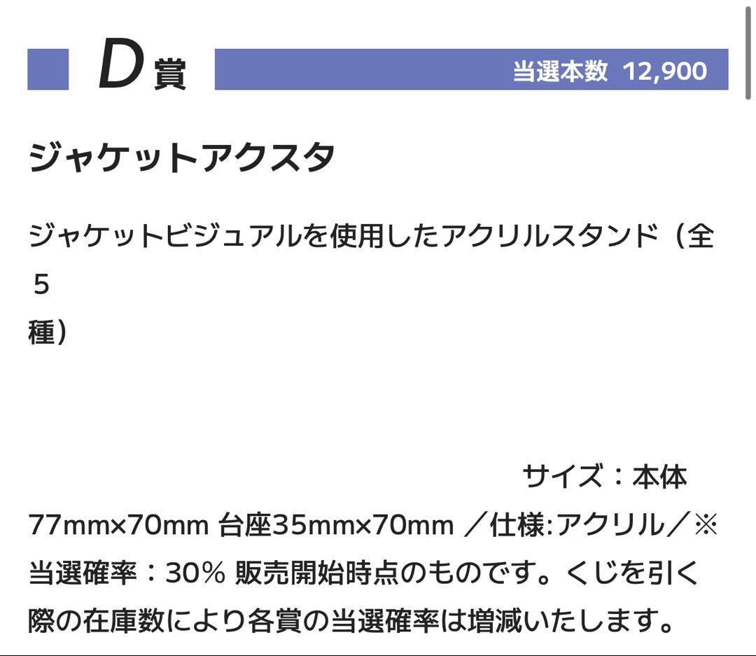 くじラックReoNa ジャケットアクリルスタンド 全5種