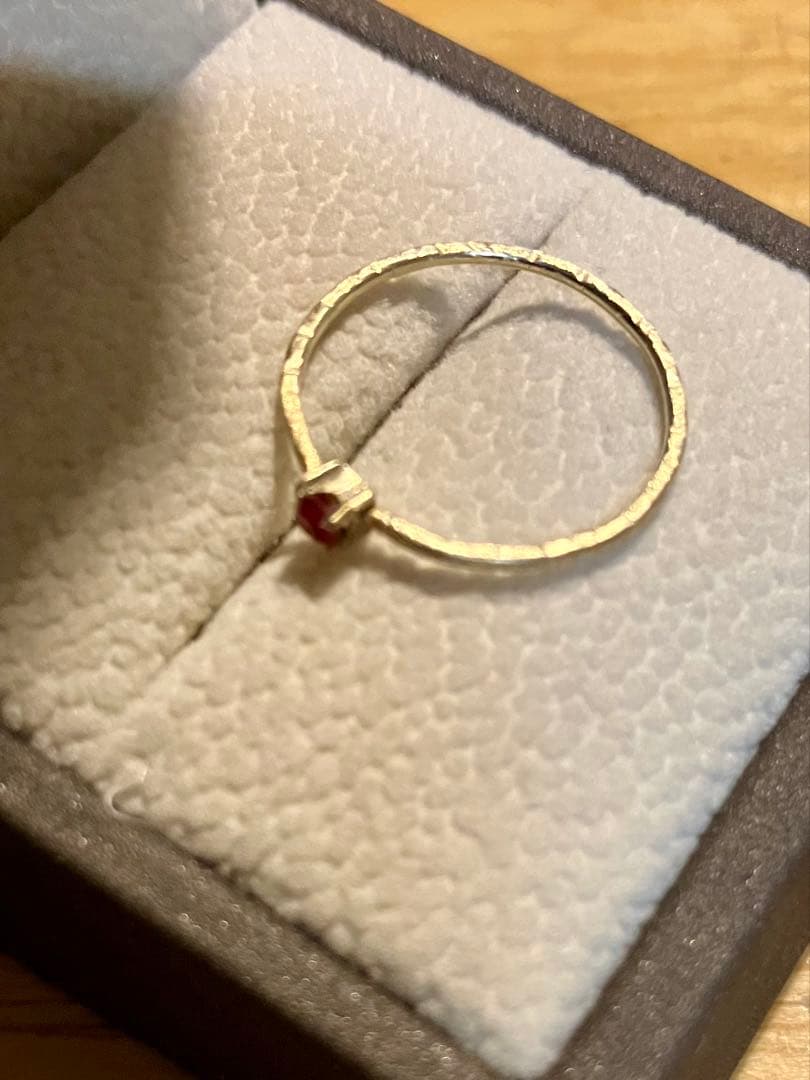 ネ*コ様 K10＊かわいいレッドベリルリングです