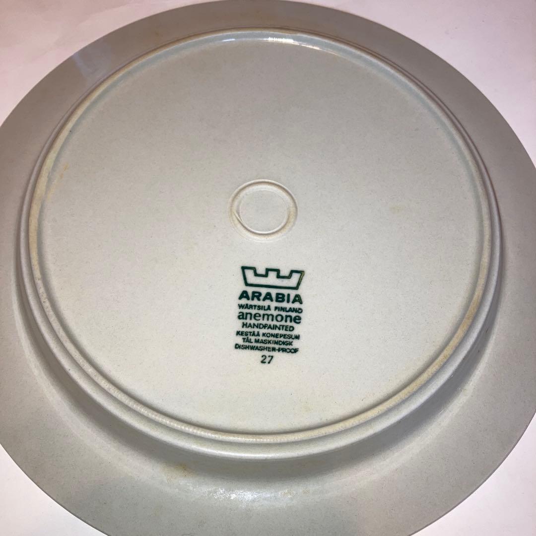 アラビア社アネモネ　ネイビー皿 2枚セット