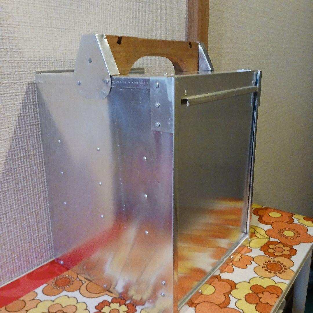 アルミ製 ボックス型 ストレージコンテナ オカモチ 出前箱 レトロ 食堂