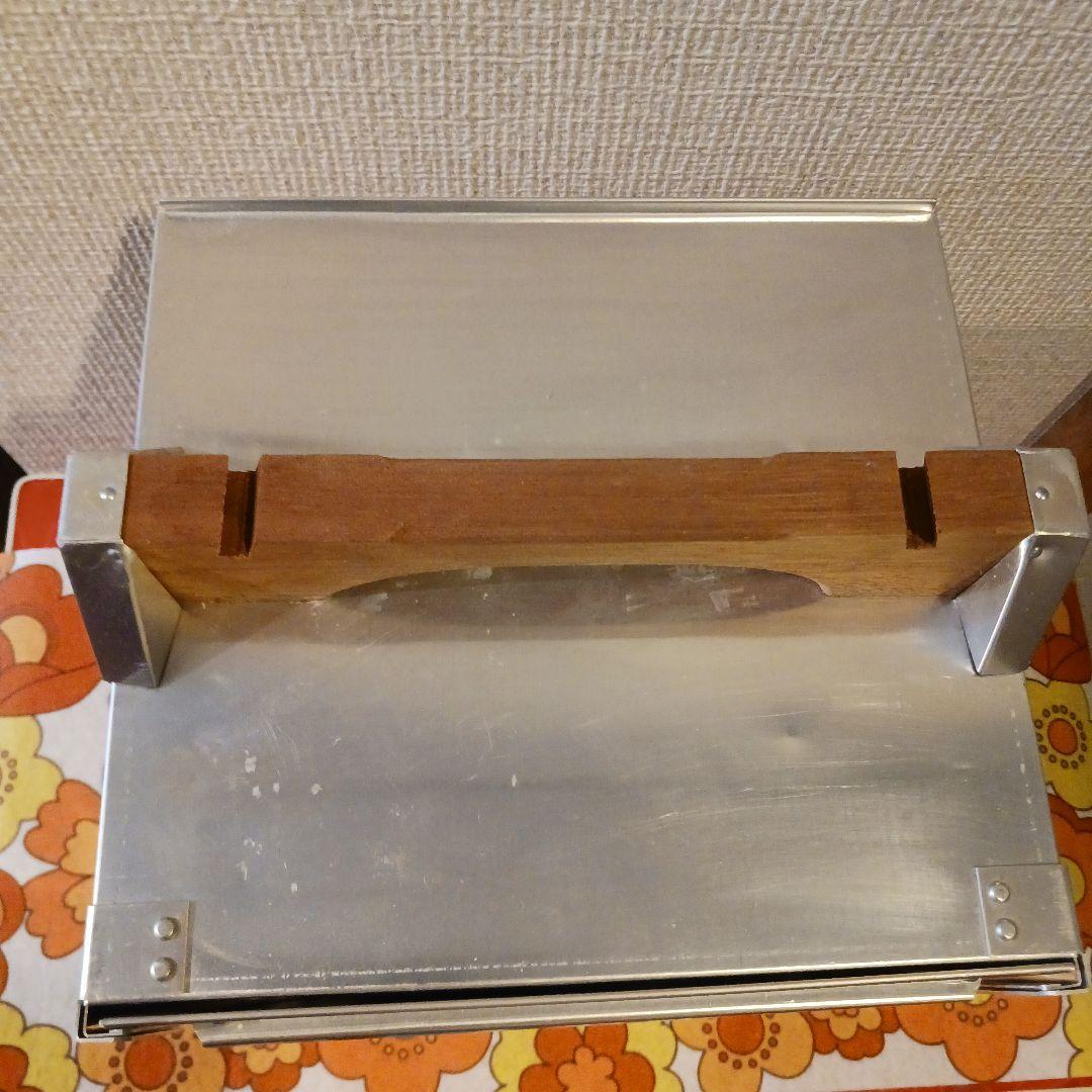 アルミ製 ボックス型 ストレージコンテナ オカモチ 出前箱 レトロ 食堂