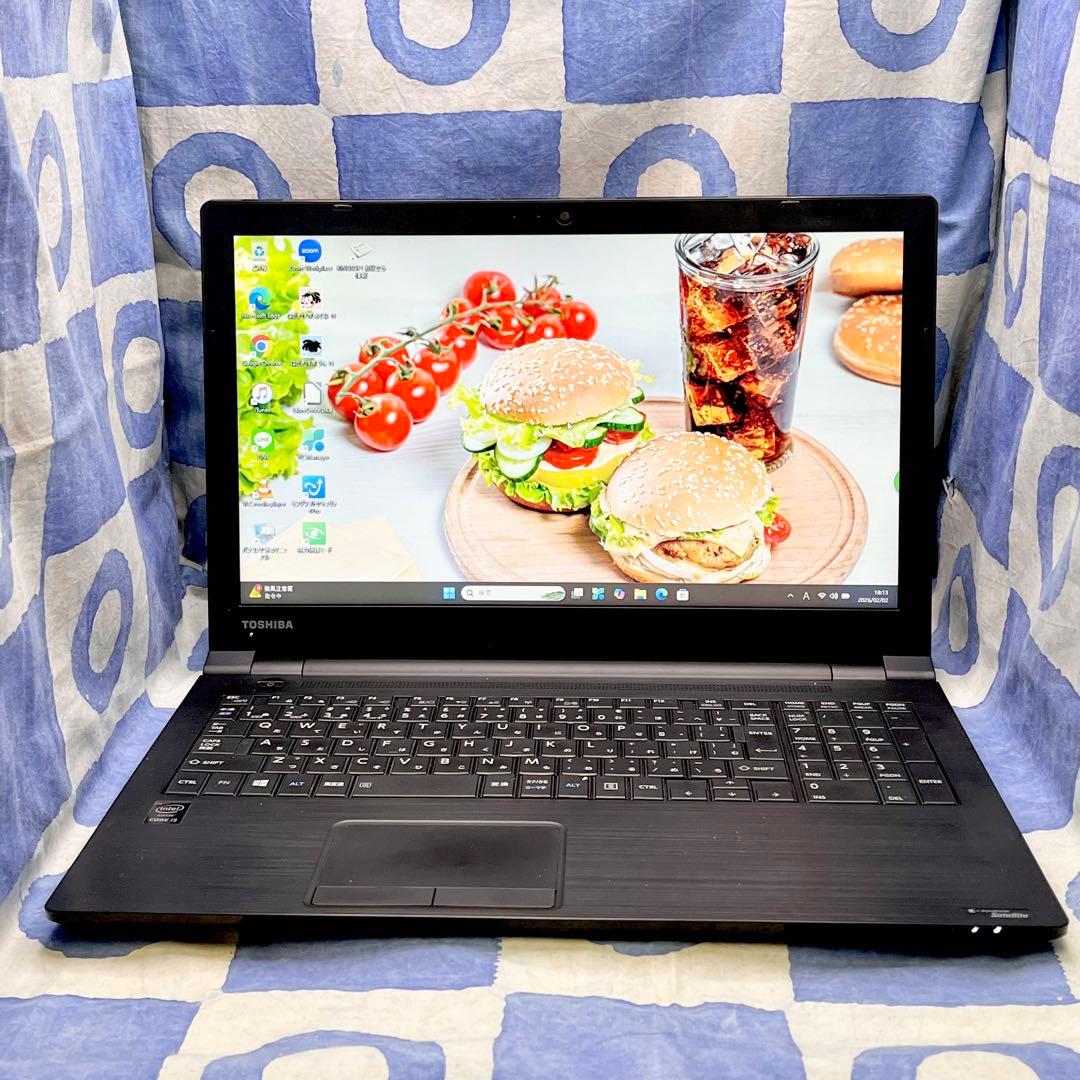 すぐ使える！快適SSD☆シックな黒ノートパソコン♪カメラ付き！Windows11