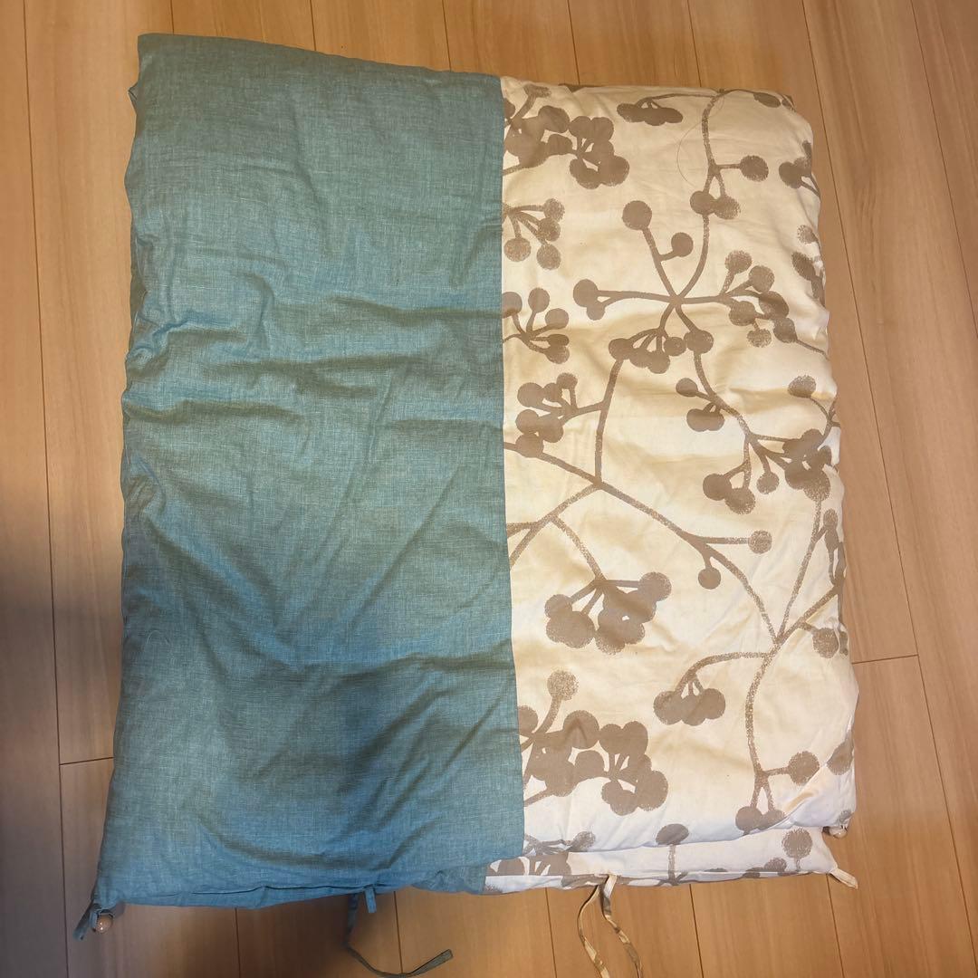洛中高岡屋　ごろ寝布団　青とベージュ