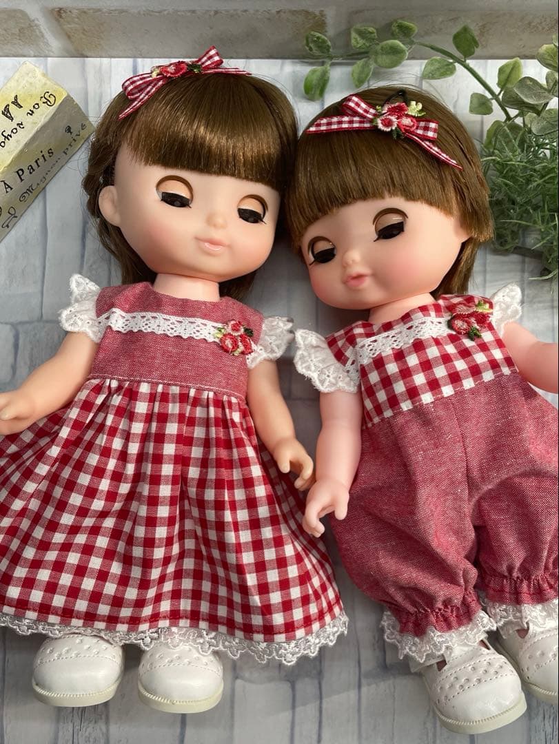 ソランちゃん♡レミンちゃん♡ギンガムチェックワンピース2点セット#326