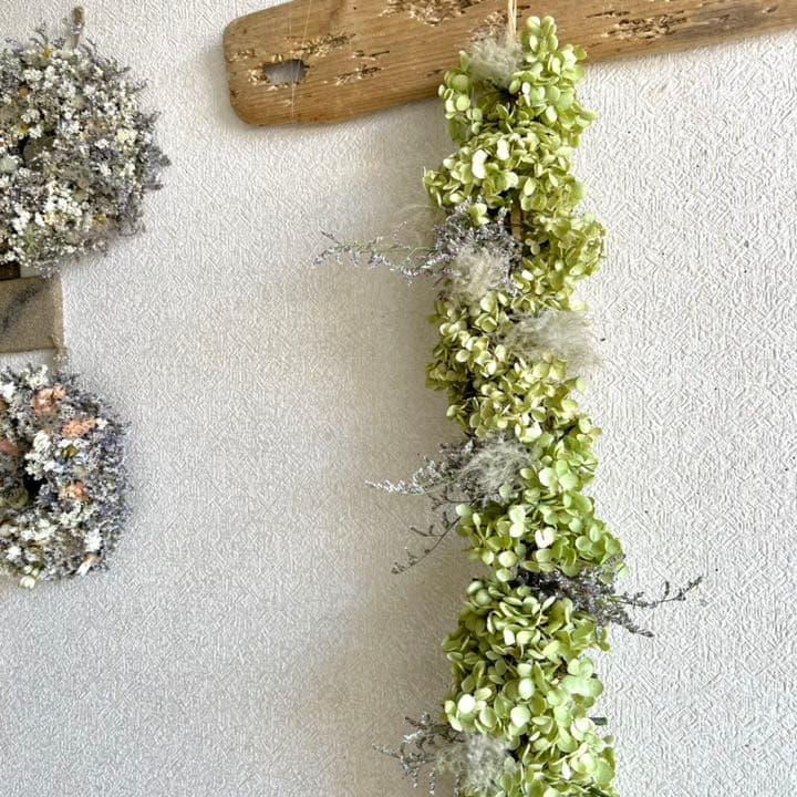 アナベル紫陽花　ロングガーランド