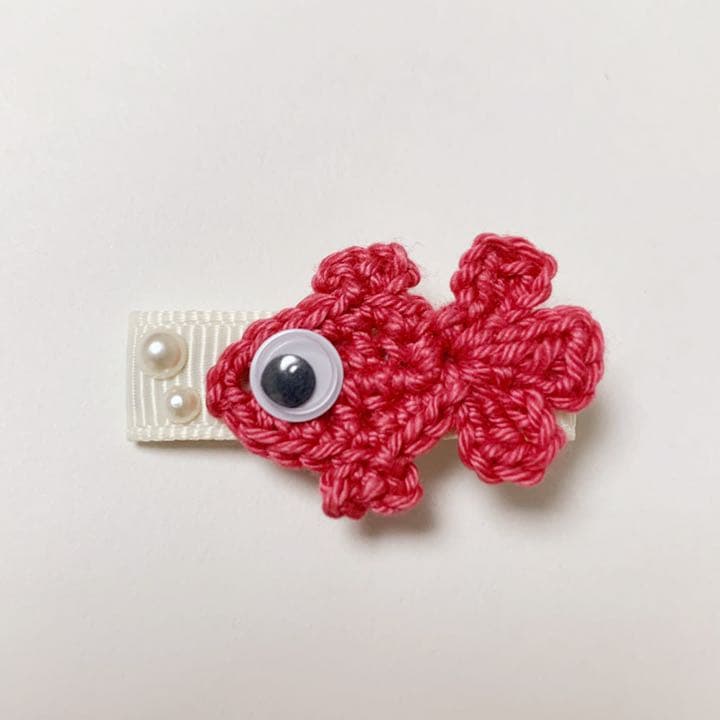 金魚　ベビーキッズヘアクリップ　ヘアゴム　ヘアピン  ハンドメイド