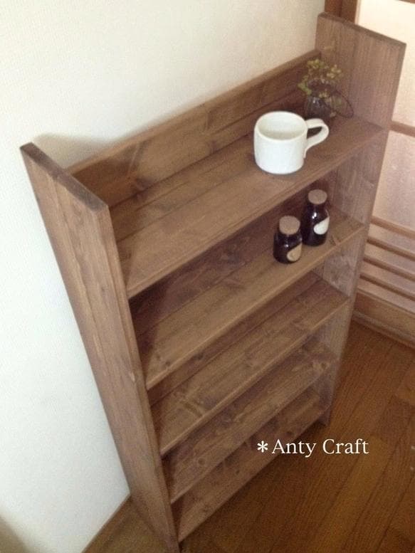 【サイズオーダー可】【引取可能】5段飾り棚 DVD収納 本棚 幅60cm UN