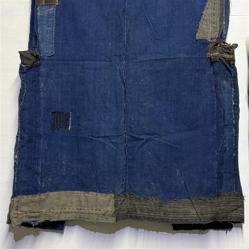 古布 木綿 藍染 刺子 継ぎ接ぎ 襤褸 ② チョッキ裏地 2点 boro