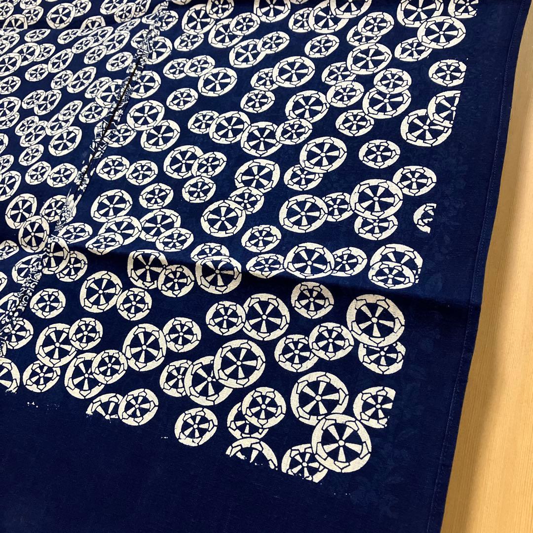 藍染 暖簾❣️本当に良い物をお探しの方❣️藍染工芸士『鈴木松男』作❣️長板藍染 ⑨-1