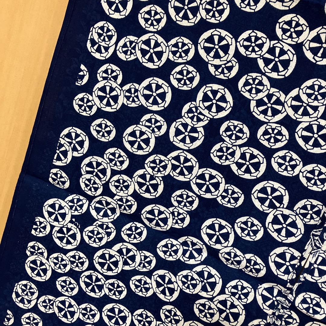 藍染 暖簾❣️本当に良い物をお探しの方❣️藍染工芸士『鈴木松男』作❣️長板藍染 ⑨-1