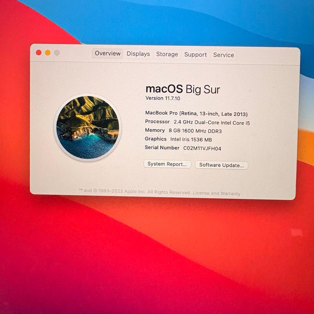 MacBook Pro 13インチ (Late 2013) USキーボード