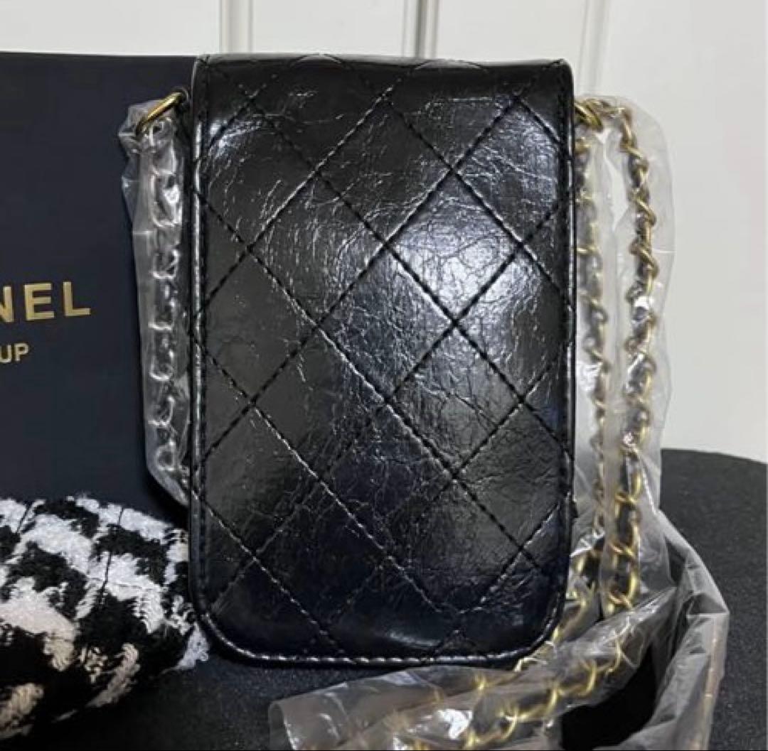 CHANELシャネルスマホショルダーパース付きレディースココマーク人気