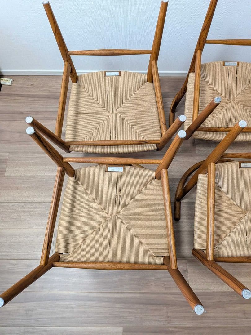 【極美品廃盤】Yチェア CH24 チーク材 オイル仕上げ SH45 4脚セット