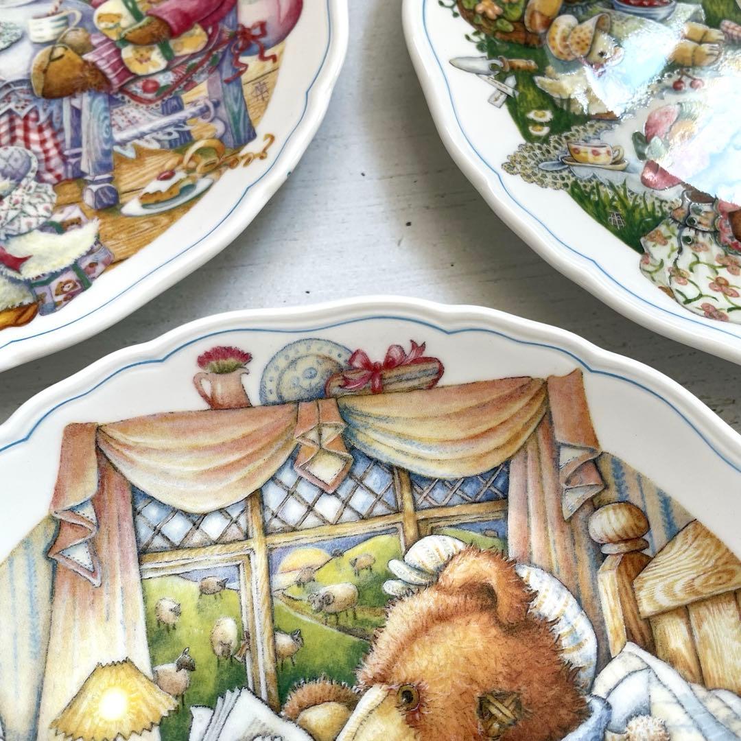 希少！ロイヤルアルバートTeddy Bear Tales 飾り皿1994年3枚