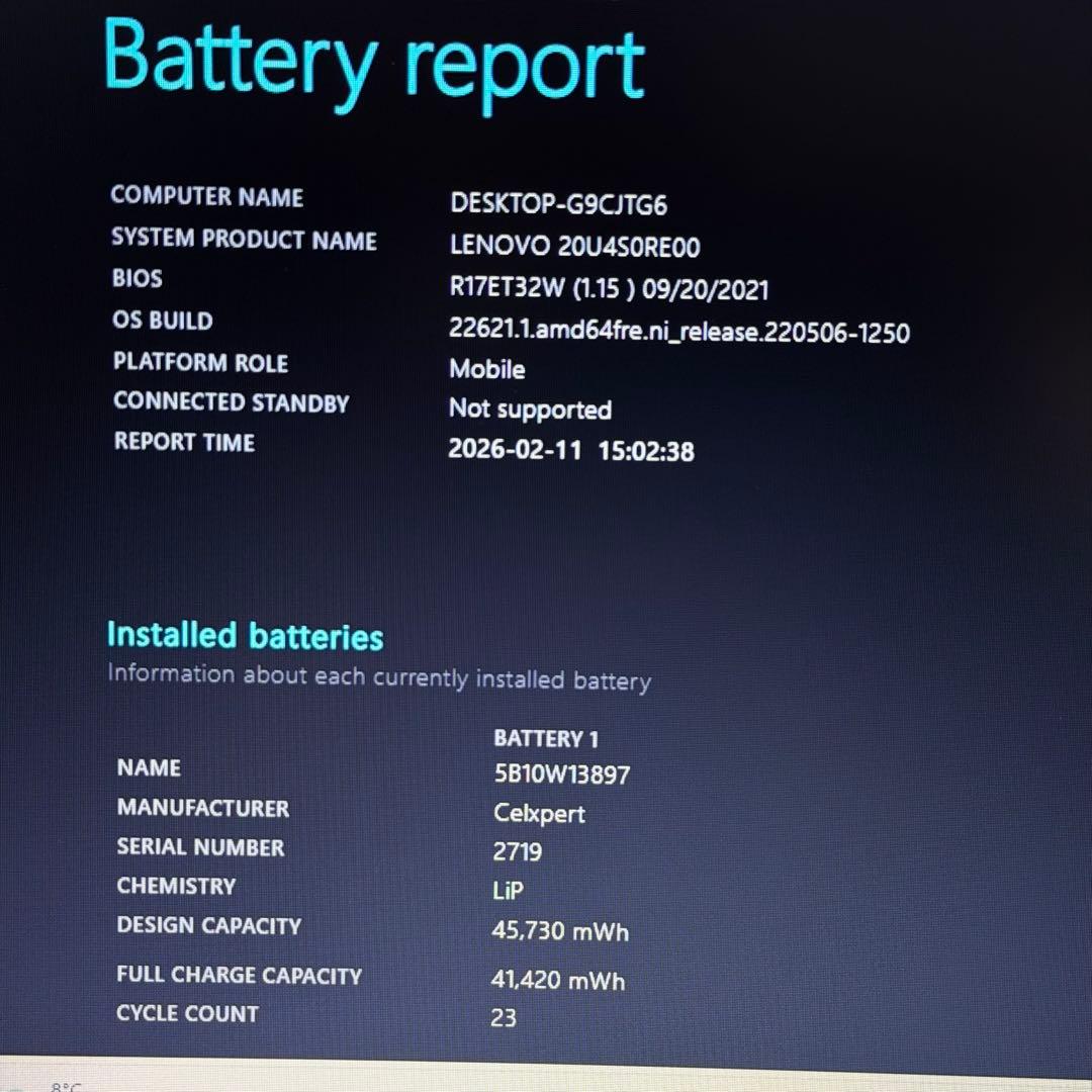 Windowsノート本体 91.Lenovo Thinkpad L15GEN1 8G/256G
