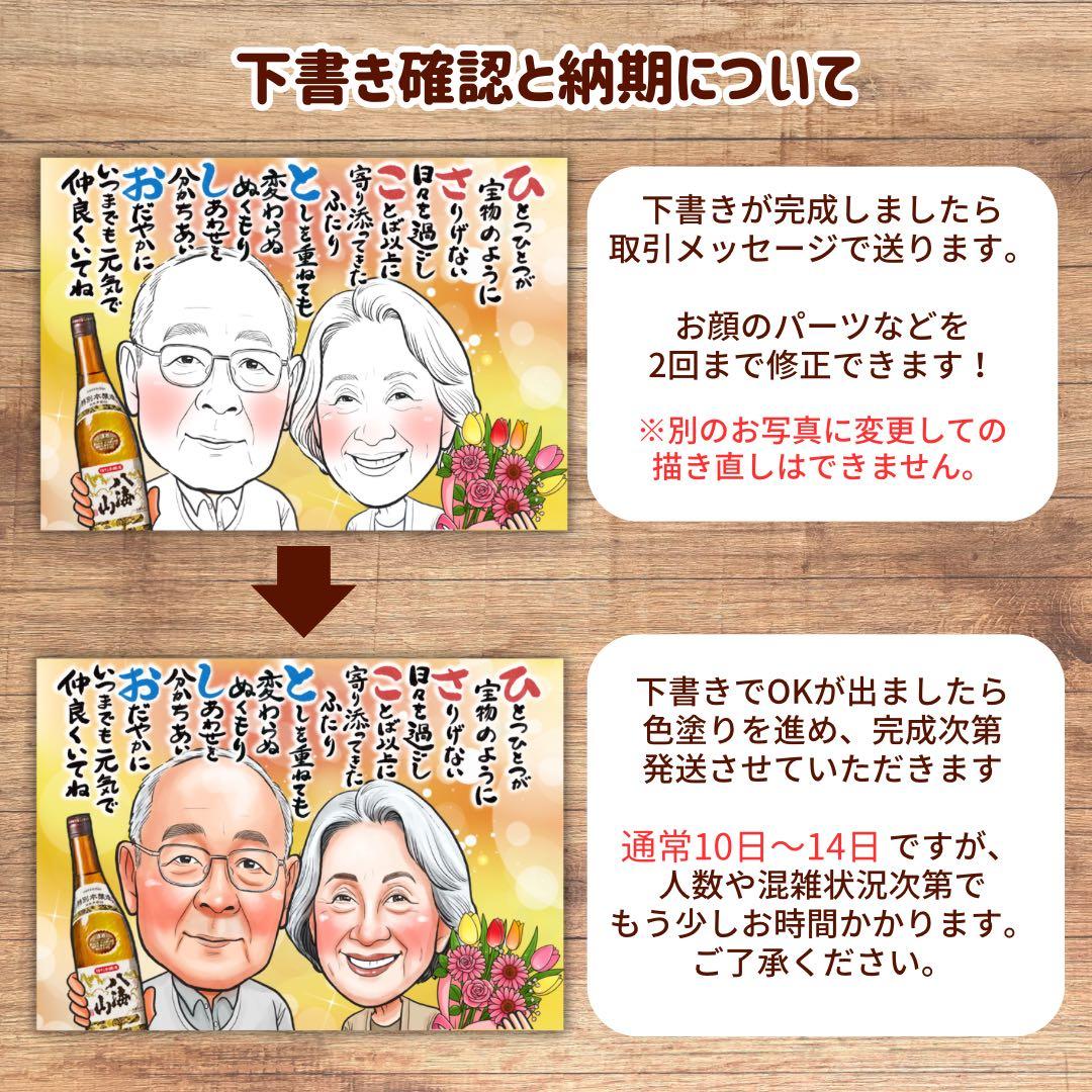 2名さま　A4サイズ【似顔絵オーダー】