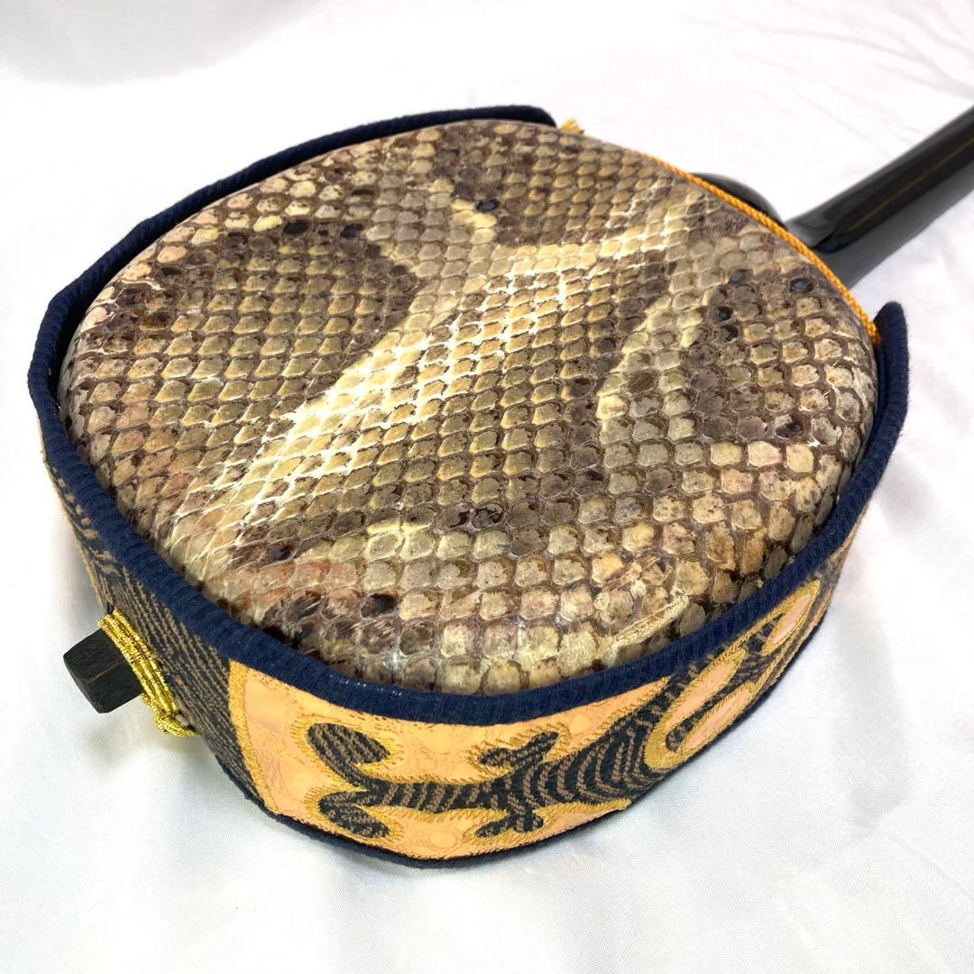 三線 沖縄 本蛇革 蛇革 蛇皮 ケース 付属品 和楽器 初心者 中級者