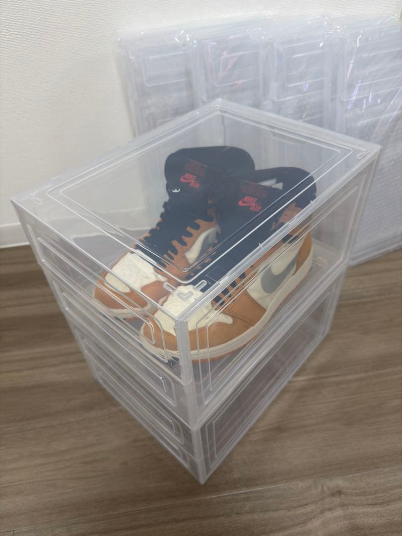 スニーカーケース、シューズボックス、透明、10個セット