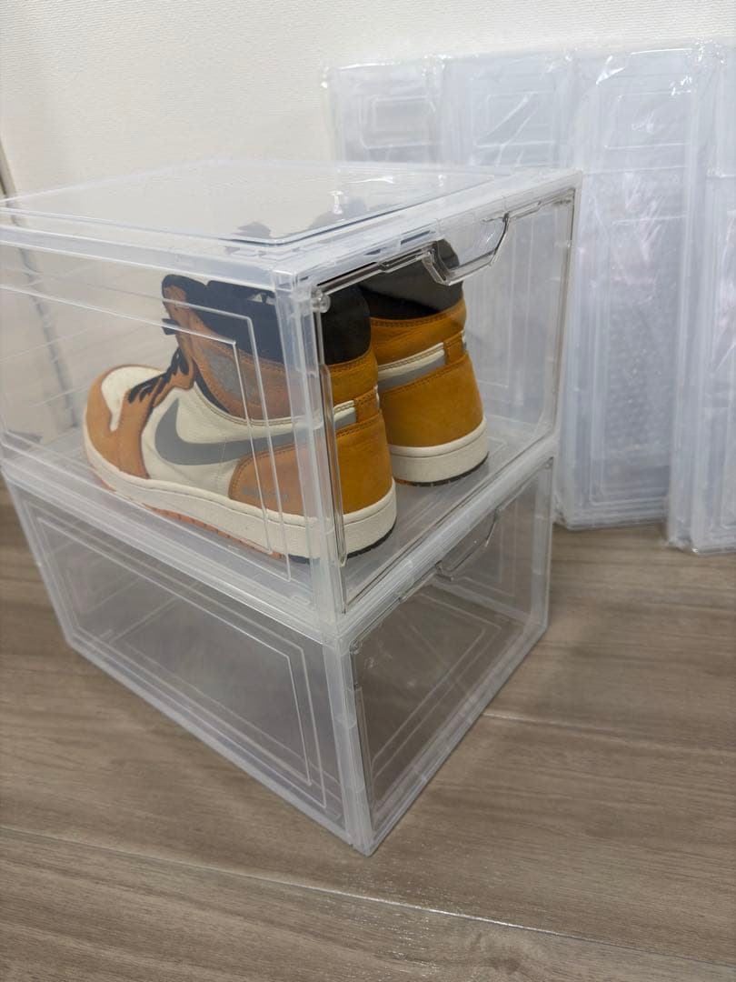 スニーカーケース、シューズボックス、透明、10個セット