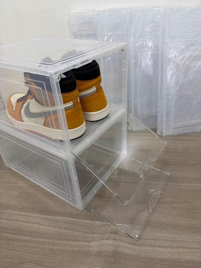 スニーカーケース、シューズボックス、透明、10個セット