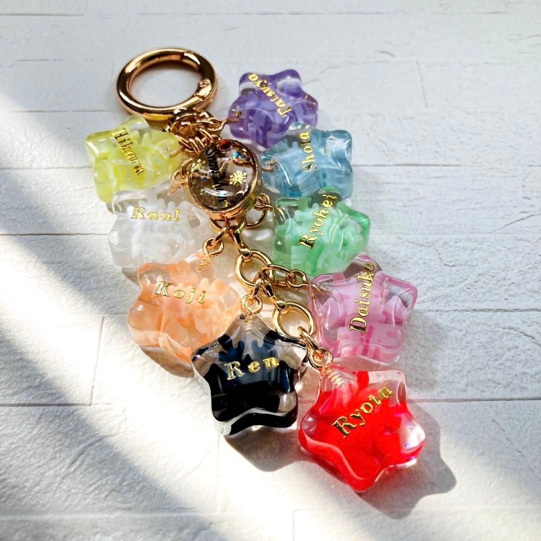 にゃおだてページ　名入れチャーム　レジンキーホルダー