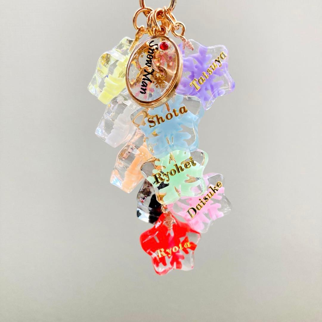 にゃおだてページ　名入れチャーム　レジンキーホルダー