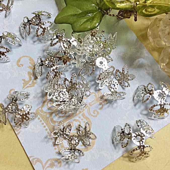 特別提供❤️ビーズキャップ 14mm（シルバー）約100個