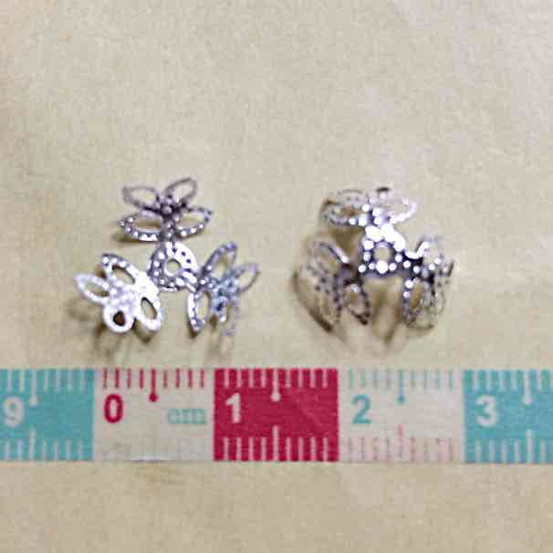 特別提供❤️ビーズキャップ 14mm（シルバー）約100個