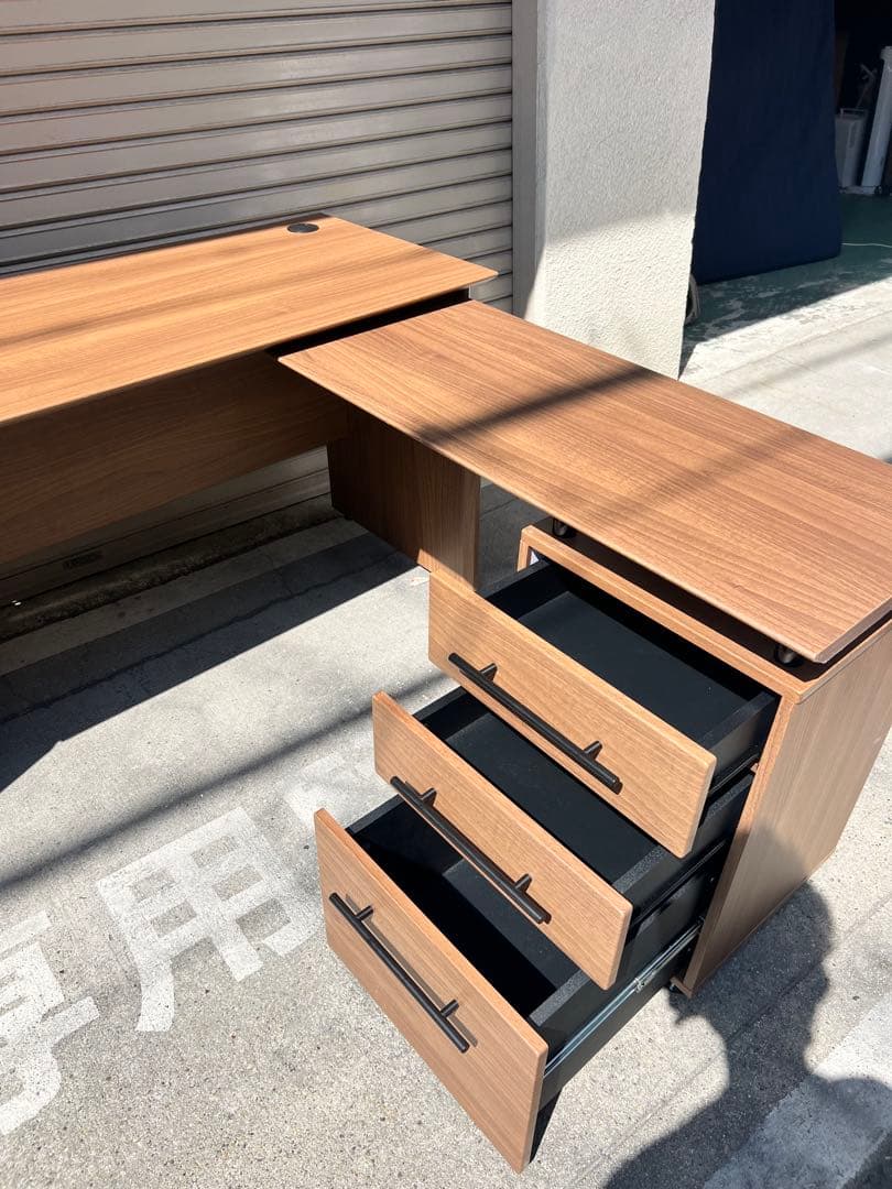 A848♦️【ニトリ】L字デスク ワークデスク 収納付き ♦️配送設置可