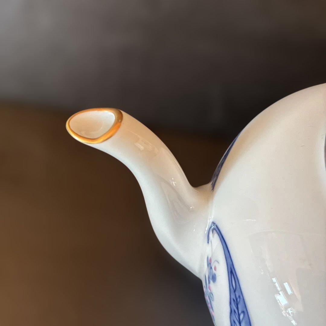 大倉陶園　呉須更紗 ティーポット、シュガーポット、クリーマー