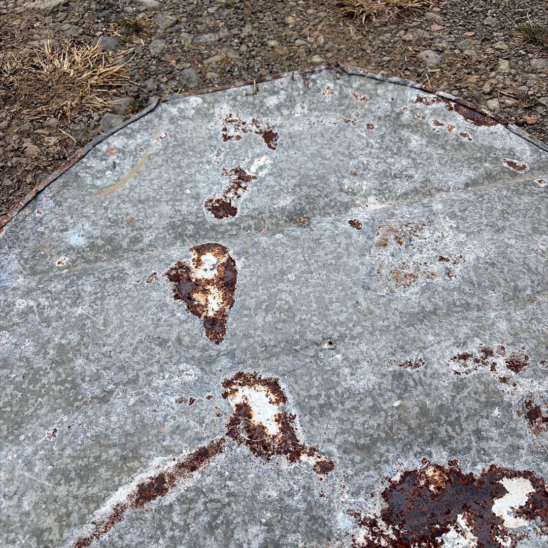 ジャンクガーデン　インダストリアル　トタン板　丸型　円盤　錆びたトタン板　鉄