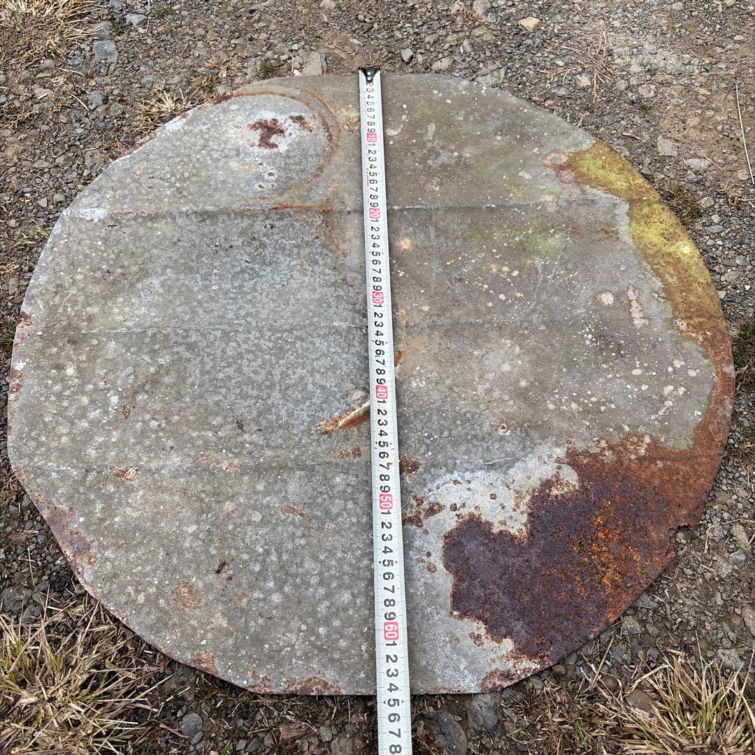 ジャンクガーデン　インダストリアル　トタン板　丸型　円盤　錆びたトタン板　鉄