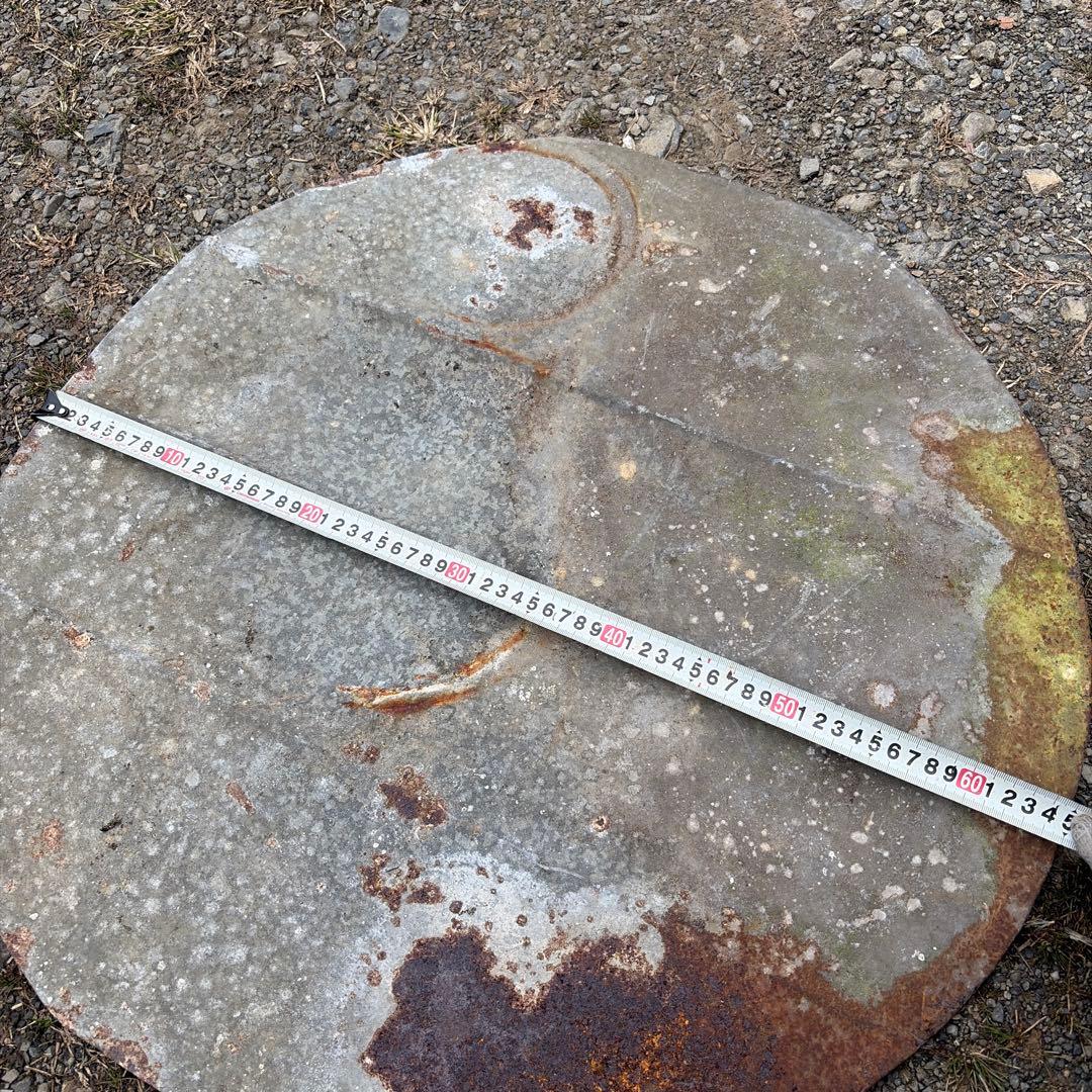 ジャンクガーデン　インダストリアル　トタン板　丸型　円盤　錆びたトタン板　鉄