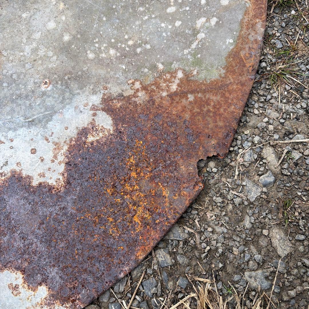 ジャンクガーデン　インダストリアル　トタン板　丸型　円盤　錆びたトタン板　鉄